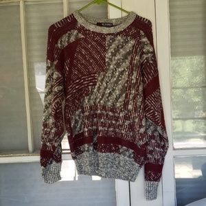 Patterned Knit Vintage Style Sweater